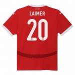 Günstige Fußballtrikots Österreich Konrad Laimer 20 Heimtrikot EURO 2024 Kurzarm
